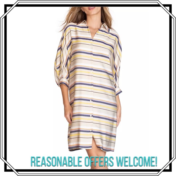 Trina Turk Dresses & Skirts - Trina Turk Striped Shirt Dress Eliza Shirtdress Size XL OFFERS WELCOME